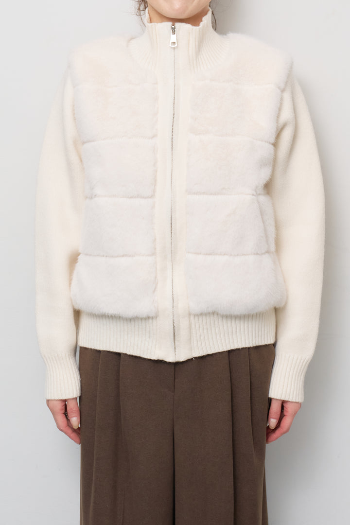 [SET]エコファーコンビジップブルゾン+メルトンタックワイドパンツ(2set)