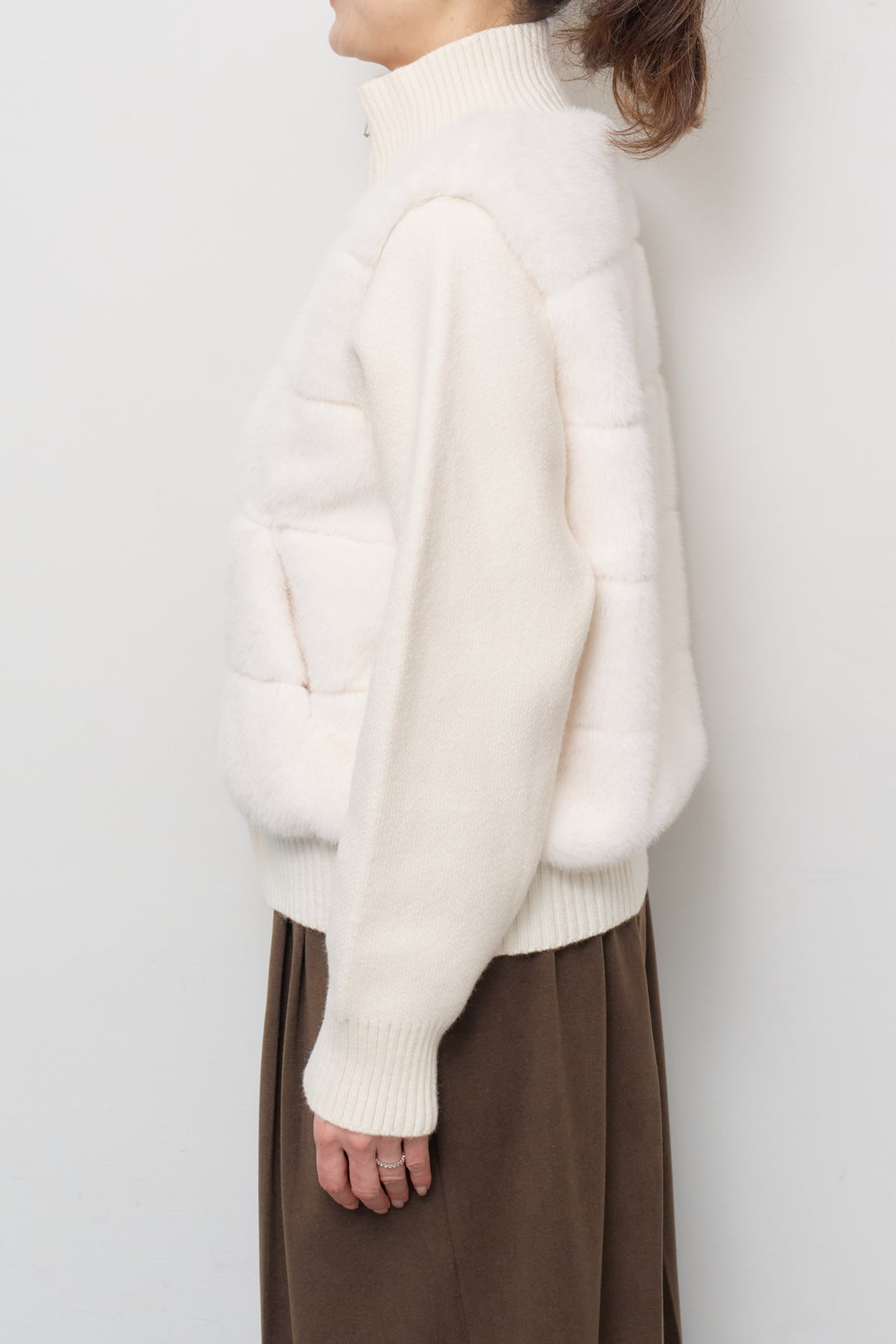 [SET]エコファーコンビジップブルゾン+メルトンタックワイドパンツ(2set)