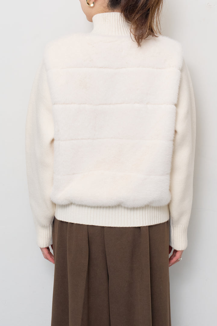 [SET]エコファーコンビジップブルゾン+メルトンタックワイドパンツ(2set)