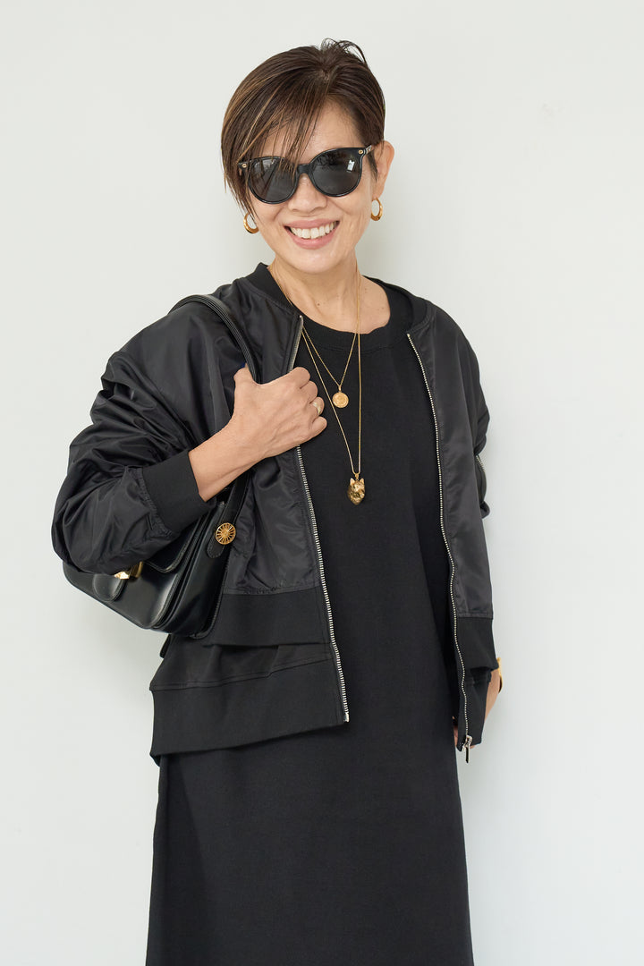 レイヤードデザインMA-1ブルゾン