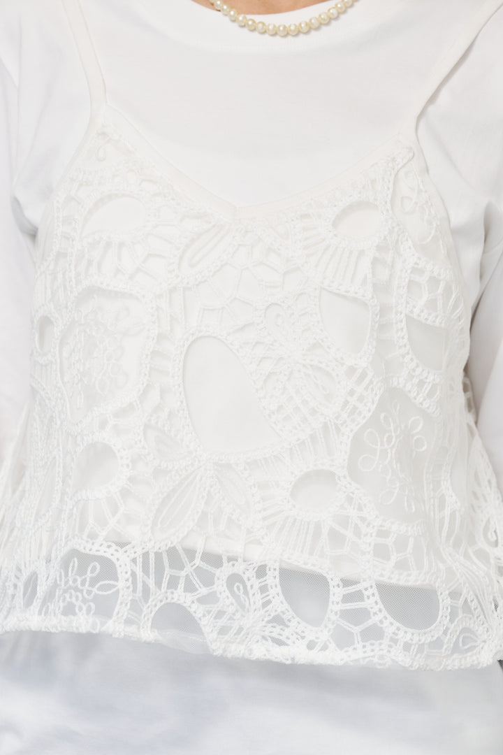 刺繍レースビスチェ
