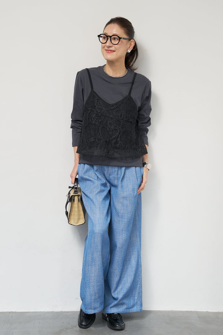 刺繍レースビスチェ