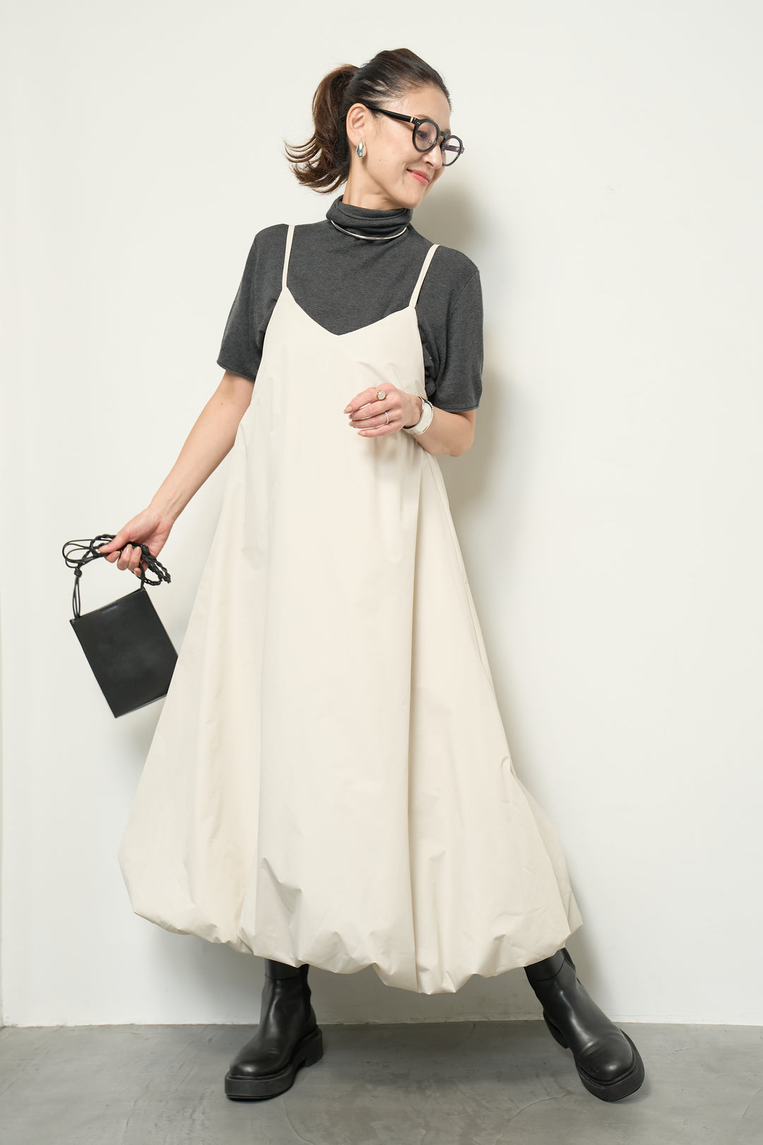 中綿バルーンキャミワンピース