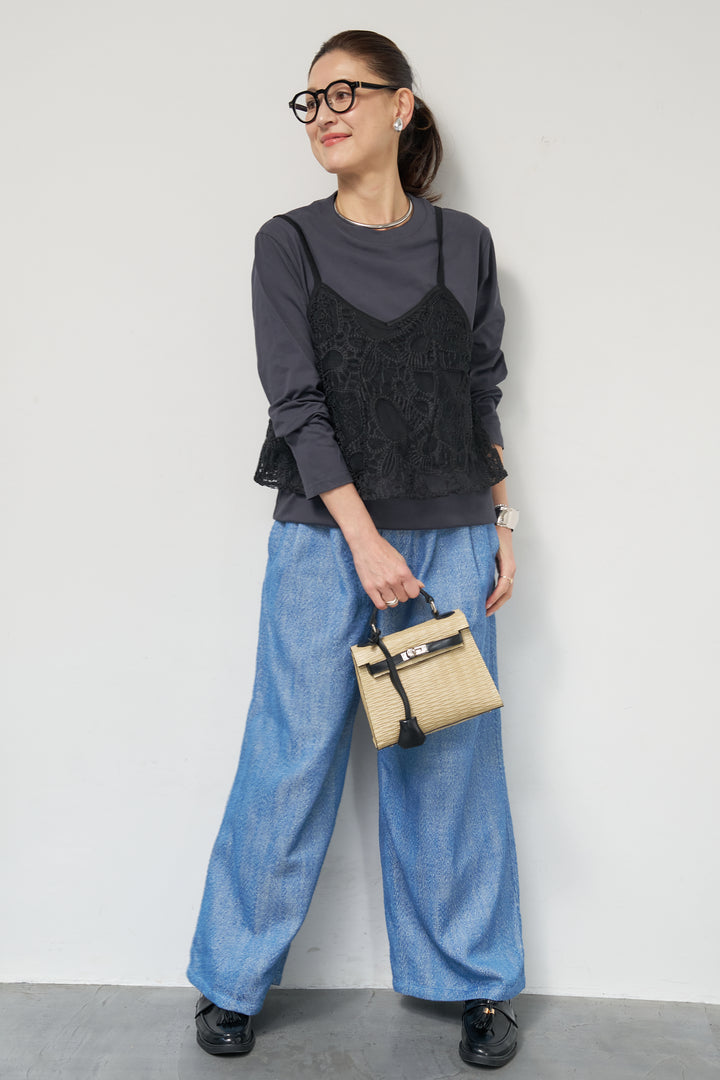 刺繍レースビスチェ