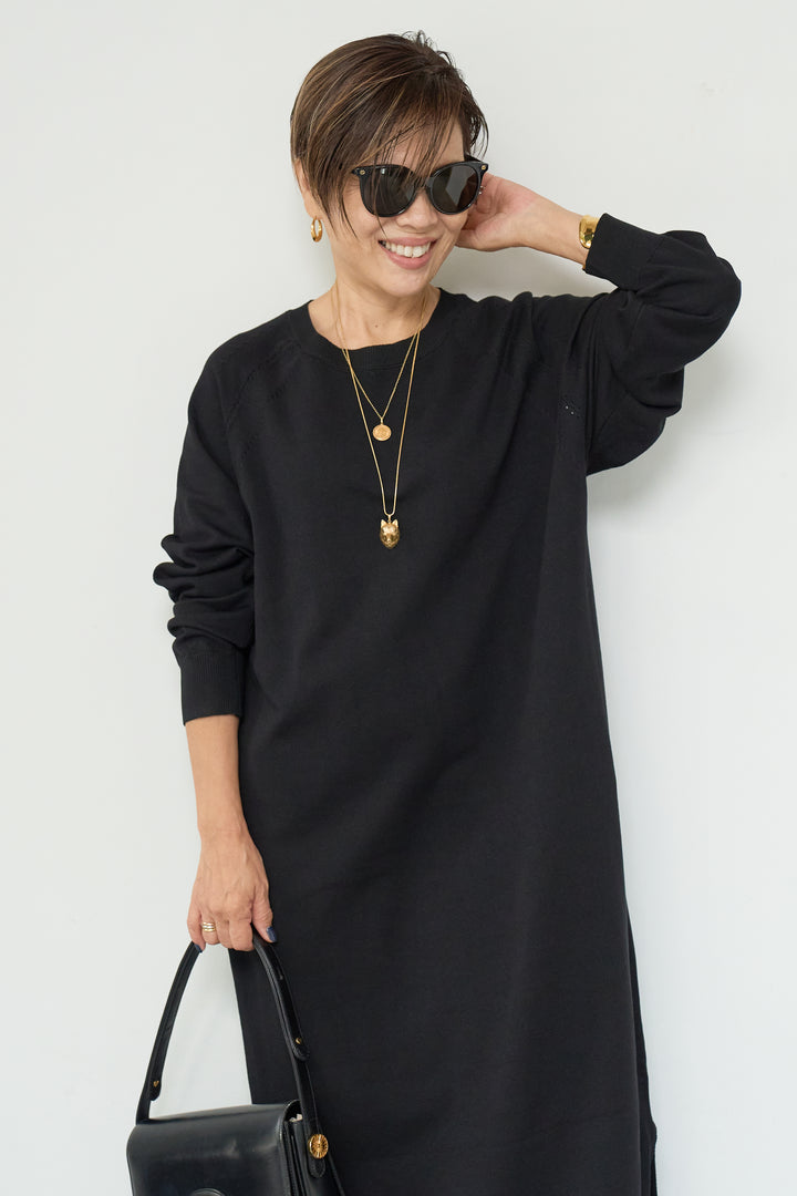 リブニットワンピース