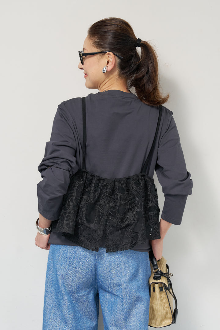 刺繍レースビスチェ