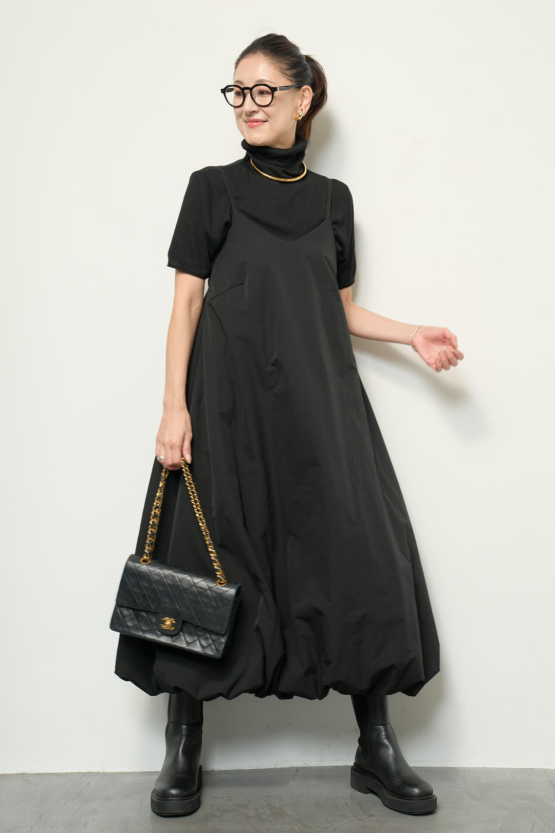 半袖タートル起毛カットソー