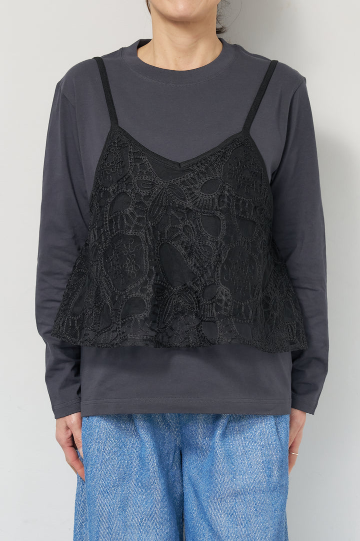 刺繍レースビスチェ