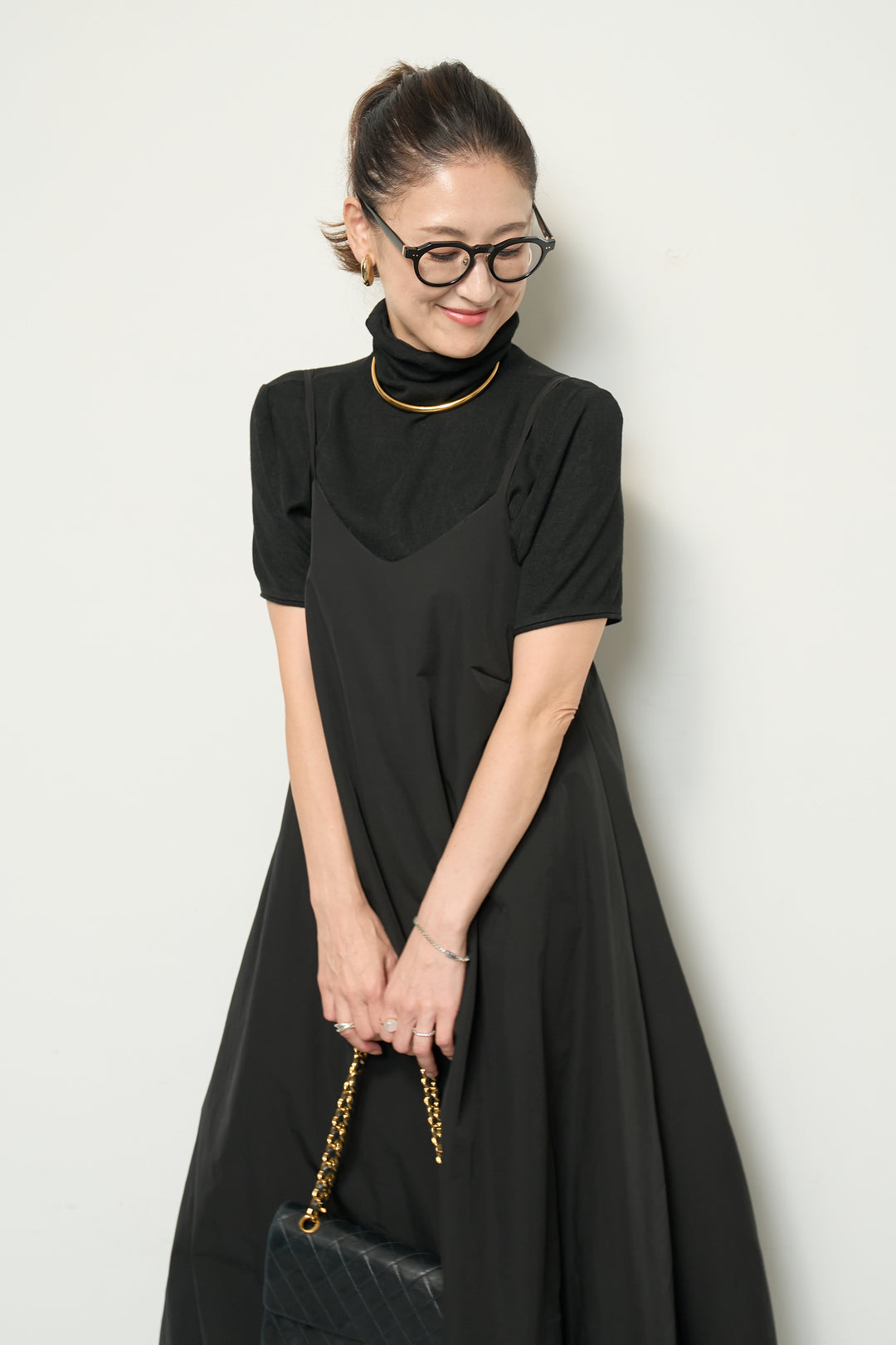 半袖タートル起毛カットソー