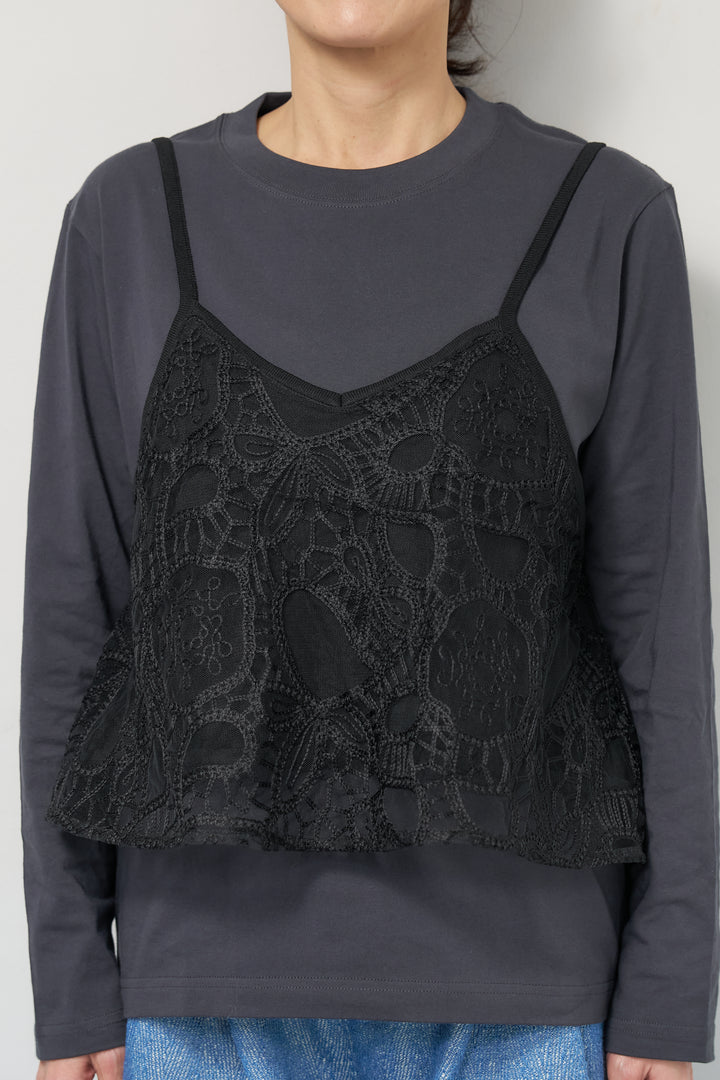 刺繍レースビスチェ
