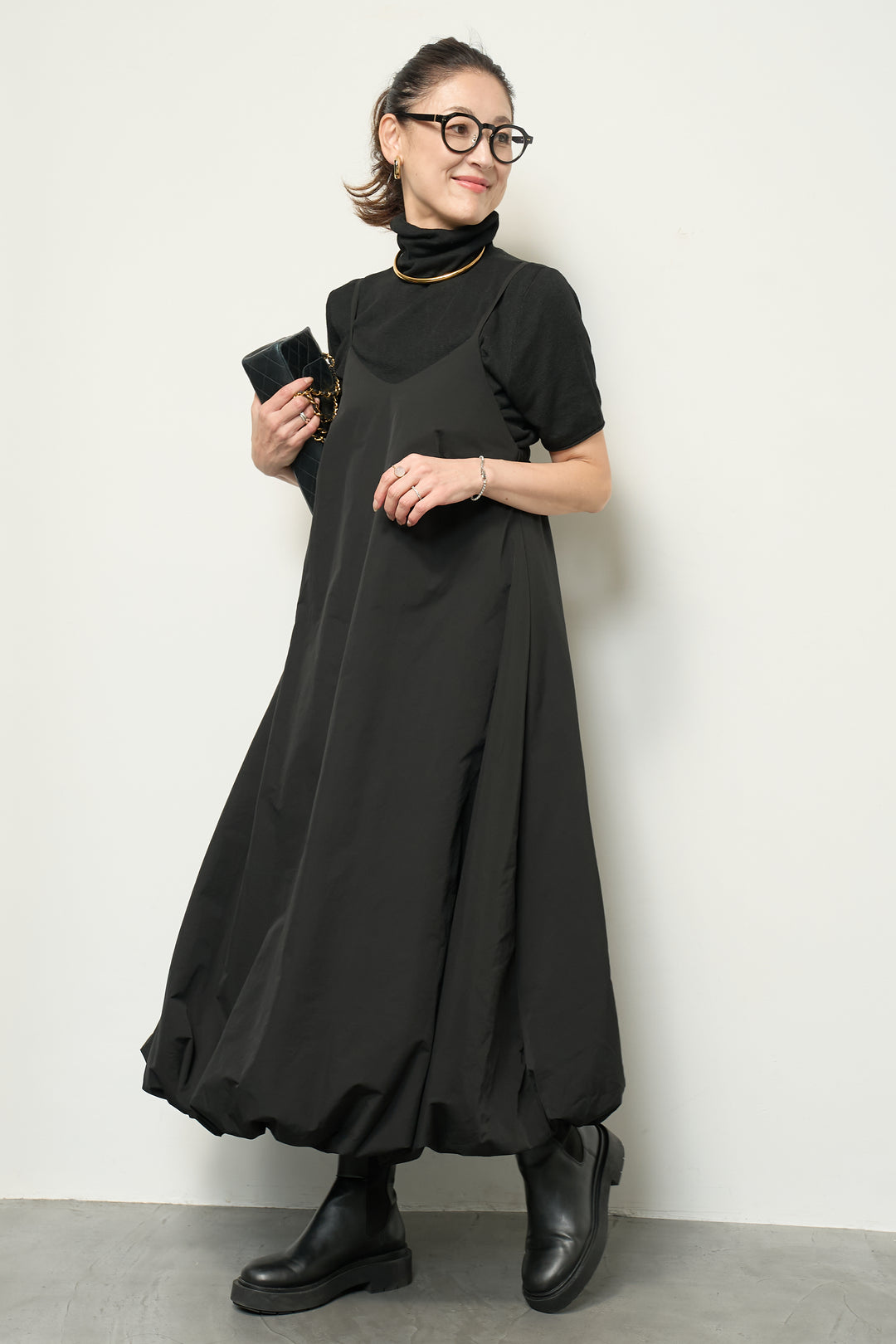 中綿バルーンキャミワンピース