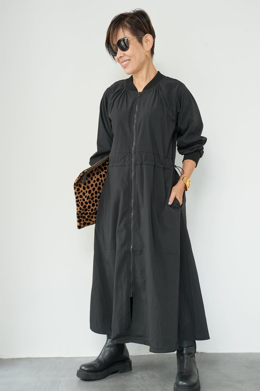 ブルゾンデザインワンピース