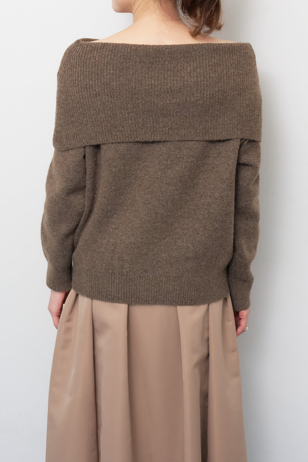 [SET]アーガイルオフショルニット+【ジャパンメイド】ライトグログランボリュームスカート(2set)