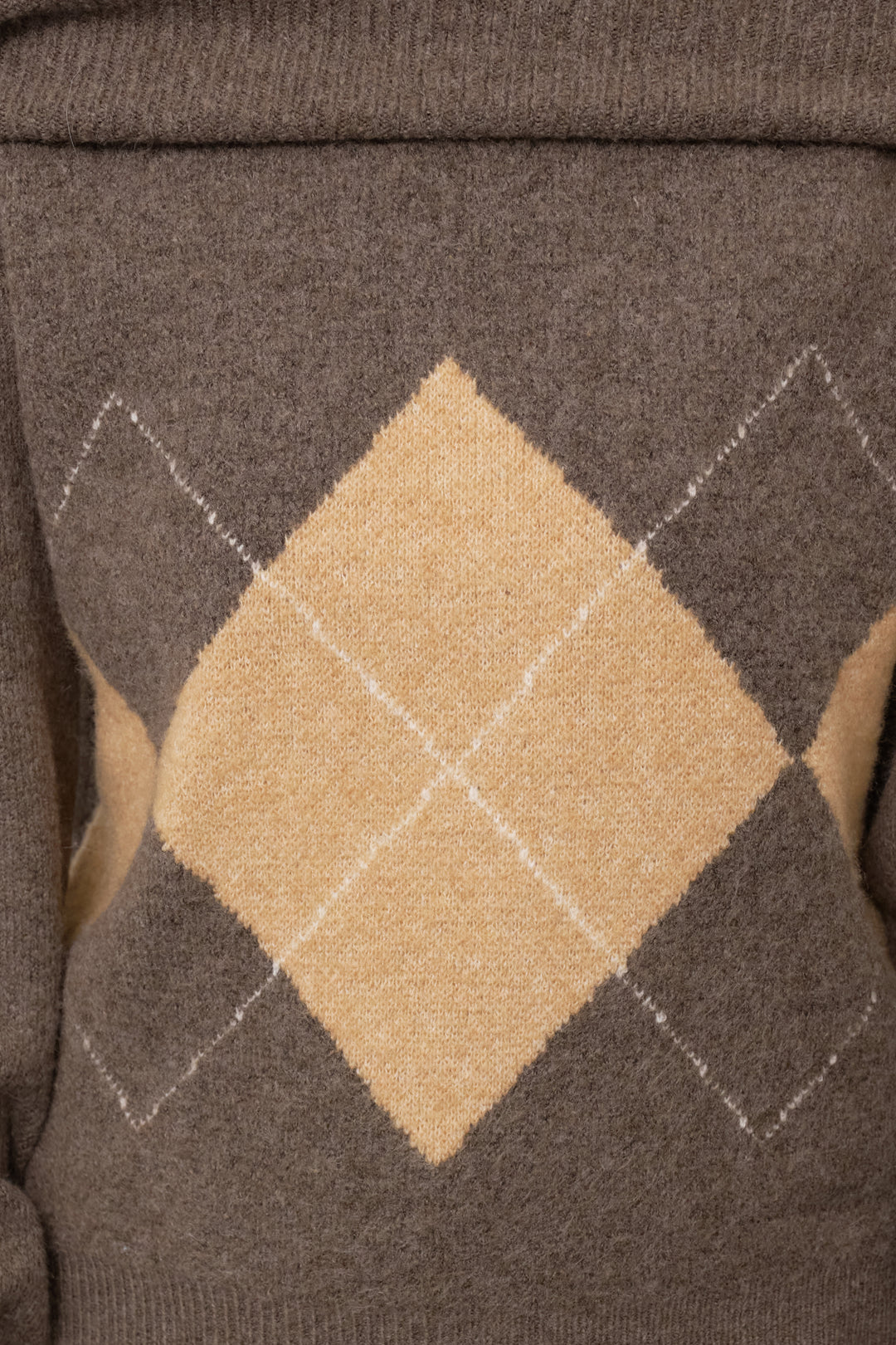 [SET]アーガイルオフショルニット+【ジャパンメイド】ライトグログランボリュームスカート(2set)