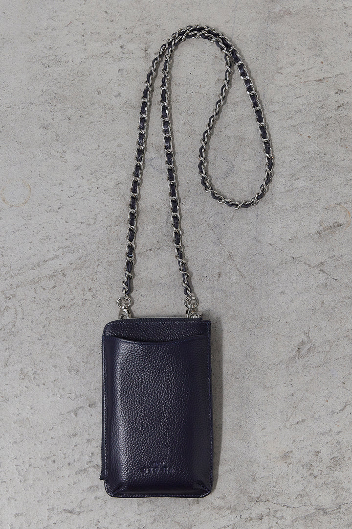 100% cowhide hands-free bag silverchainstrap × Kazuko Kondo collaboration 