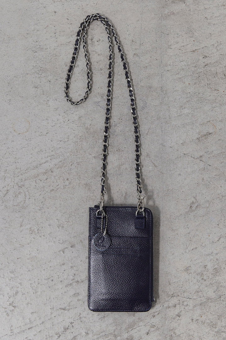 100% cowhide hands-free bag silverchainstrap × Kazuko Kondo collaboration 