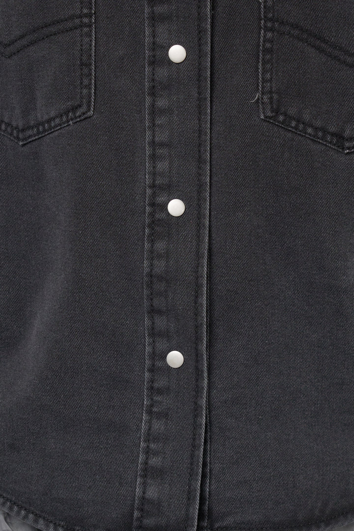 [SET]ソフトデニムオーバーシャツ+チュールティアードスカート(2set)