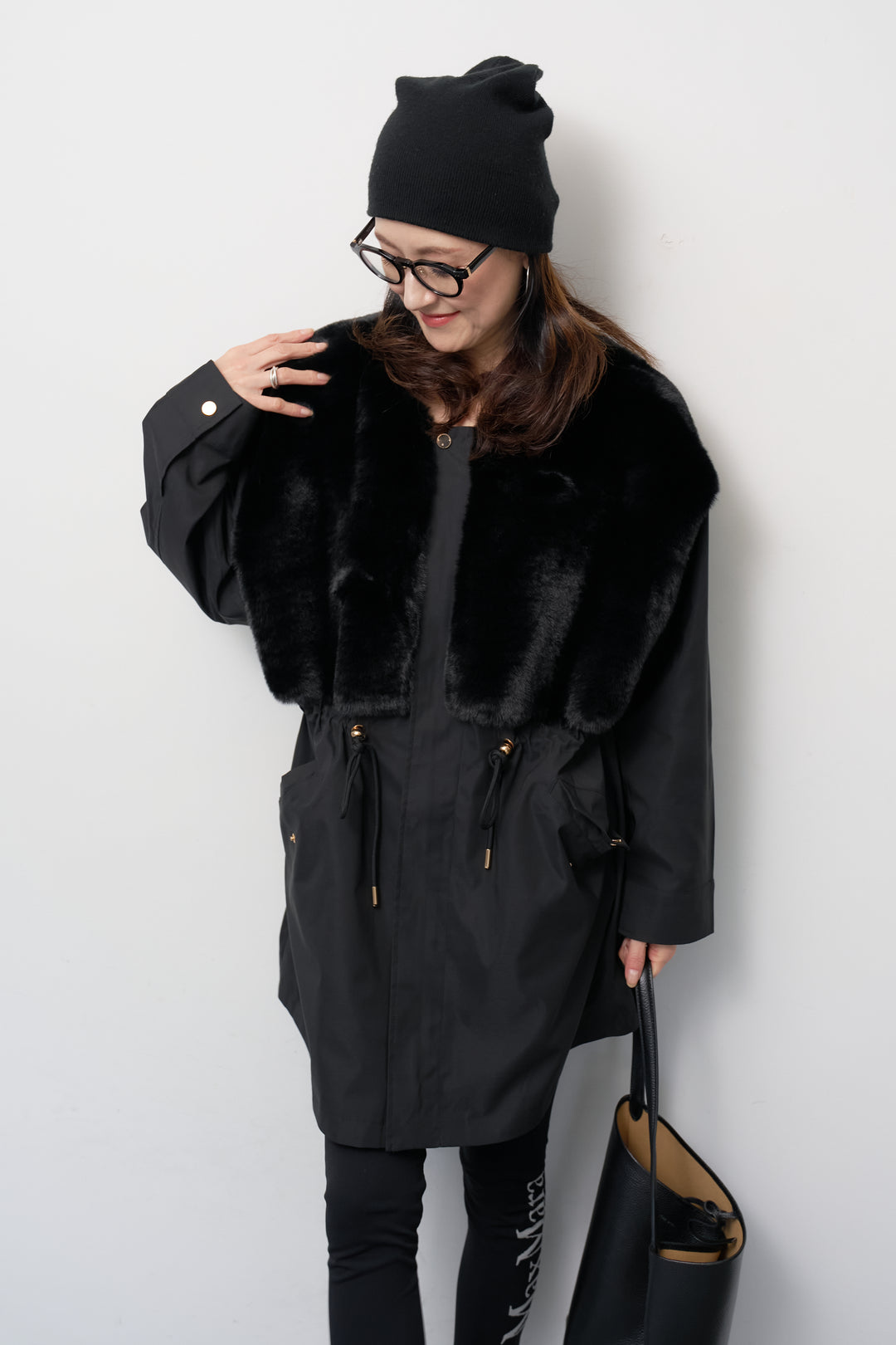 フェイクファー×モッズコート