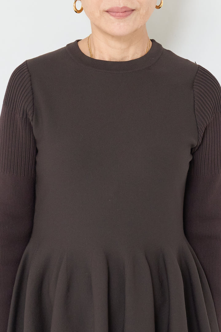 バイカラーニットワンピース