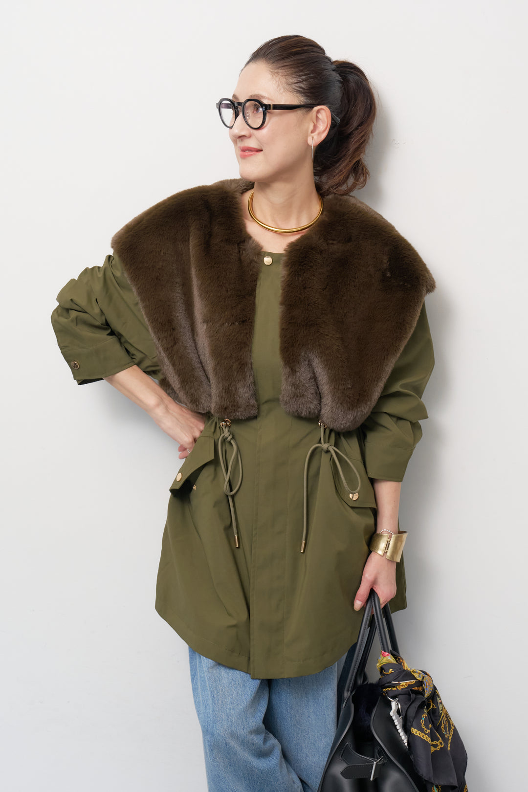 シープボアボリュームスリーブジャケット