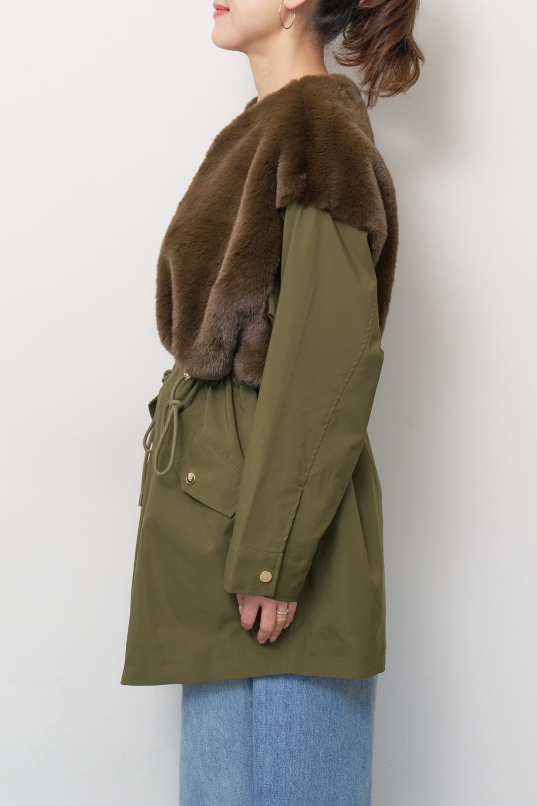 シープボアボリュームスリーブジャケット