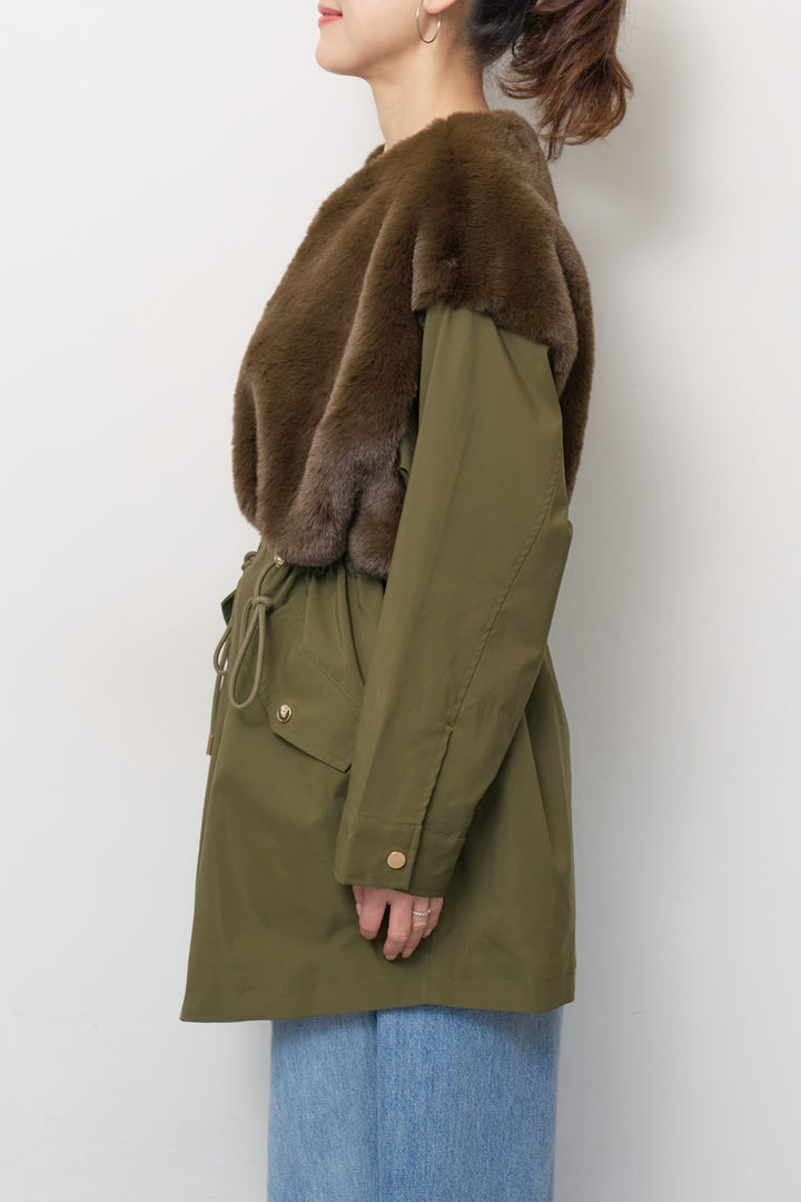 シープボアボリュームスリーブジャケット