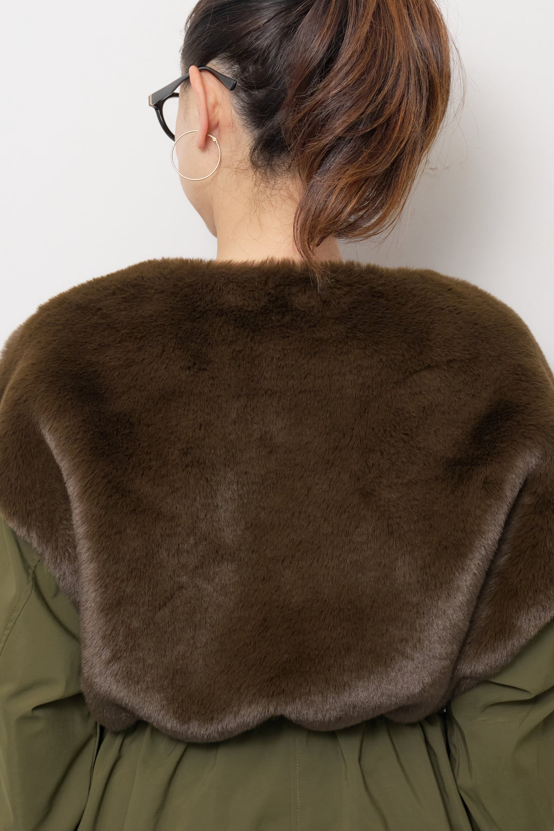 フェイクファー×モッズコート