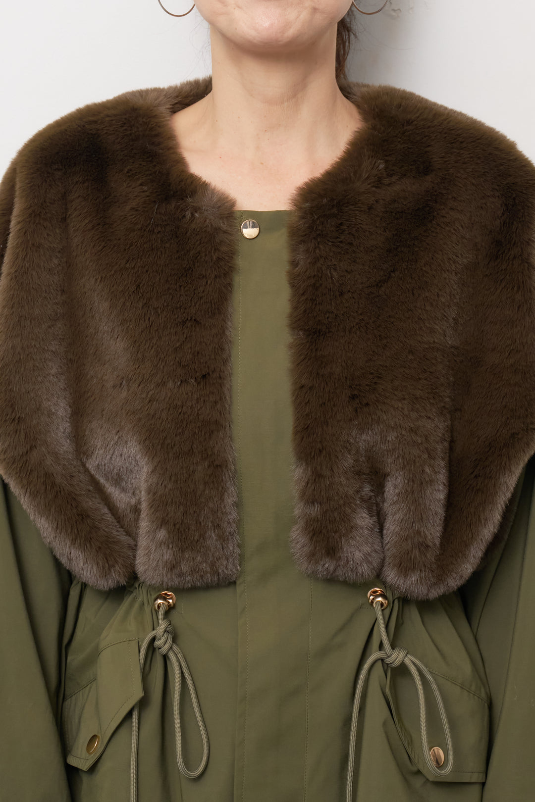 フェイクファー×モッズコート