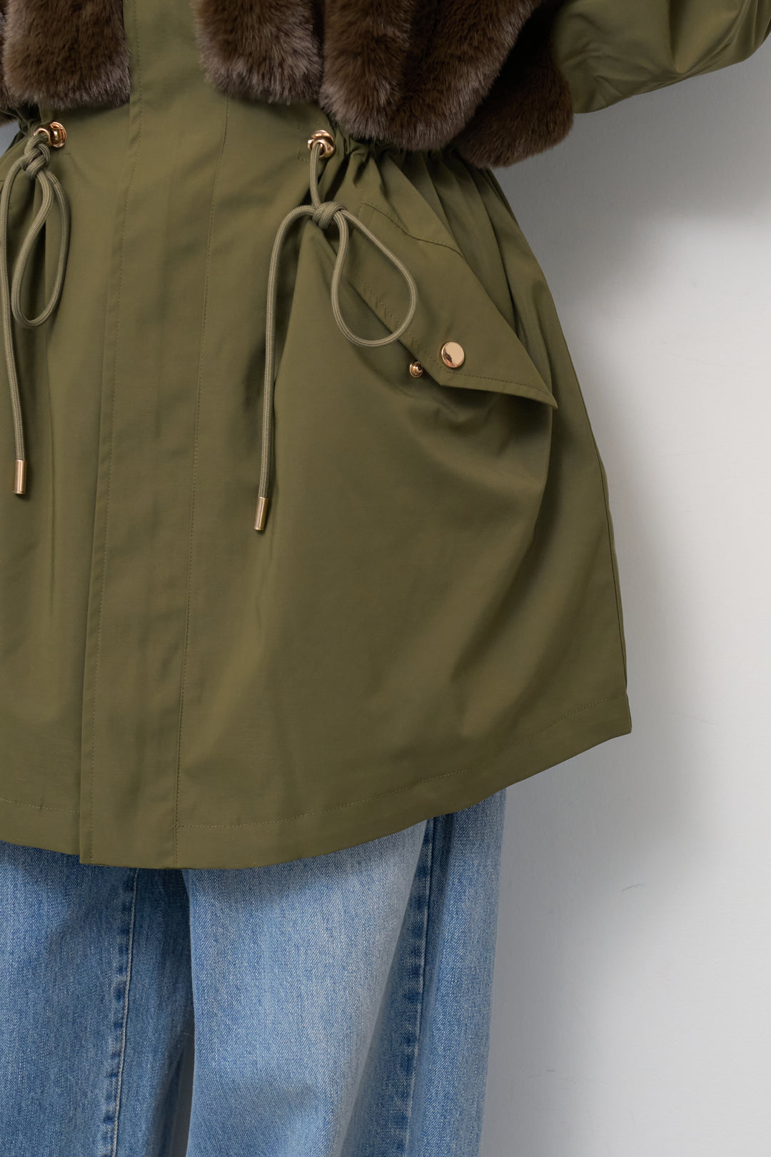 フェイクファー×モッズコート