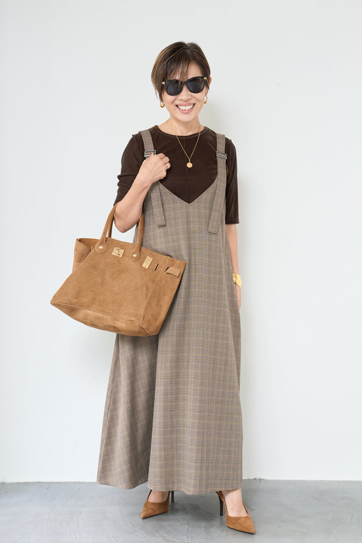 グレンチェックジャンパースカート