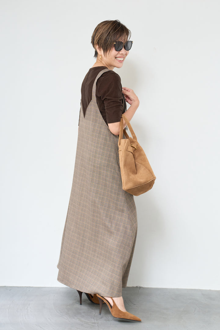 グレンチェックジャンパースカート