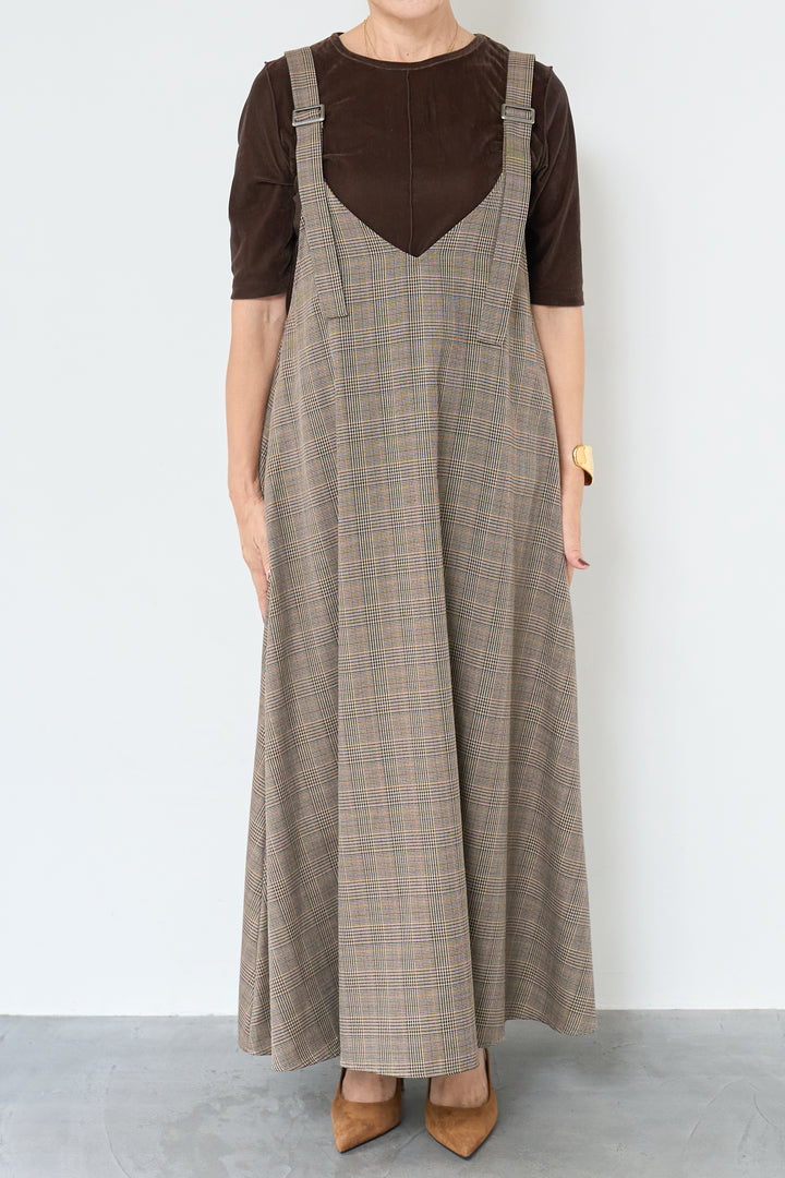 グレンチェックジャンパースカート