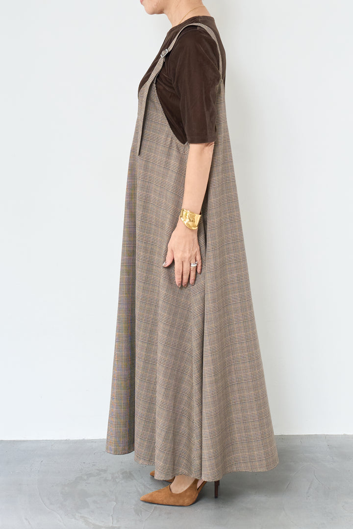 グレンチェックジャンパースカート