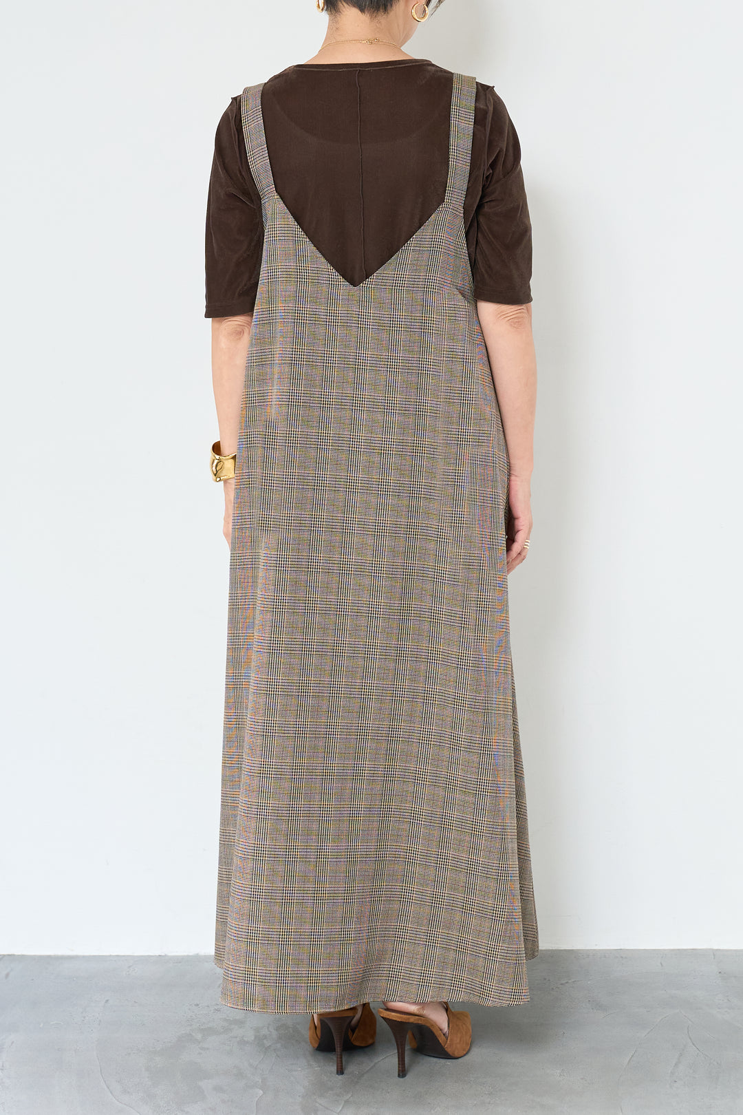 グレンチェックジャンパースカート