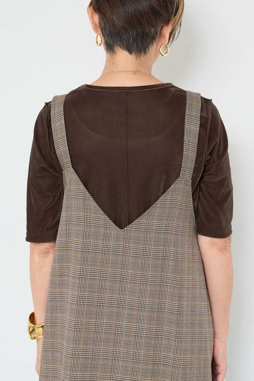 グレンチェックジャンパースカート