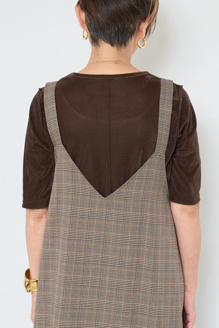 グレンチェックジャンパースカート