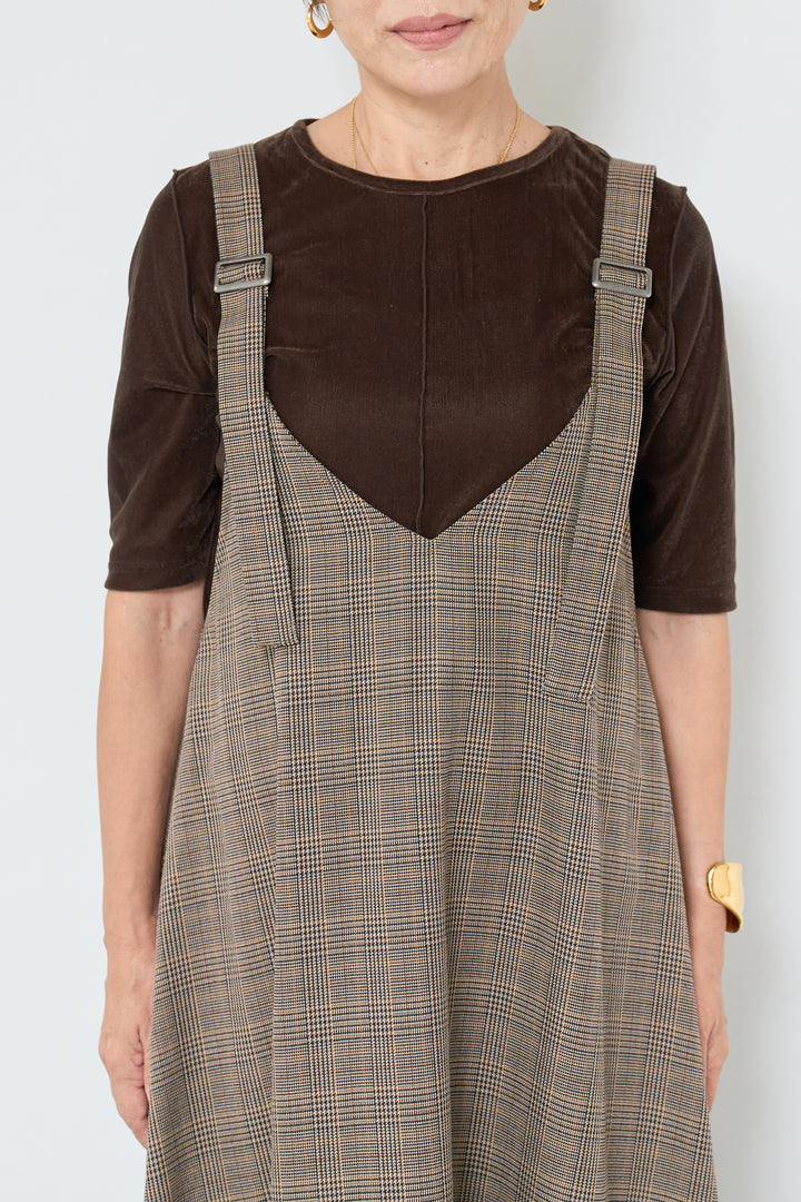 グレンチェックジャンパースカート