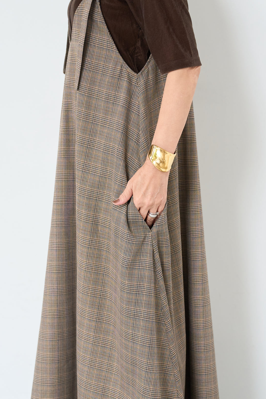 グレンチェックジャンパースカート