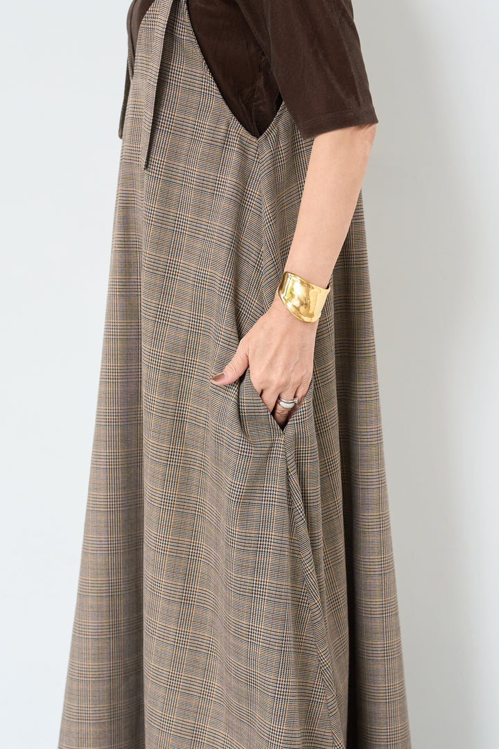 グレンチェックジャンパースカート