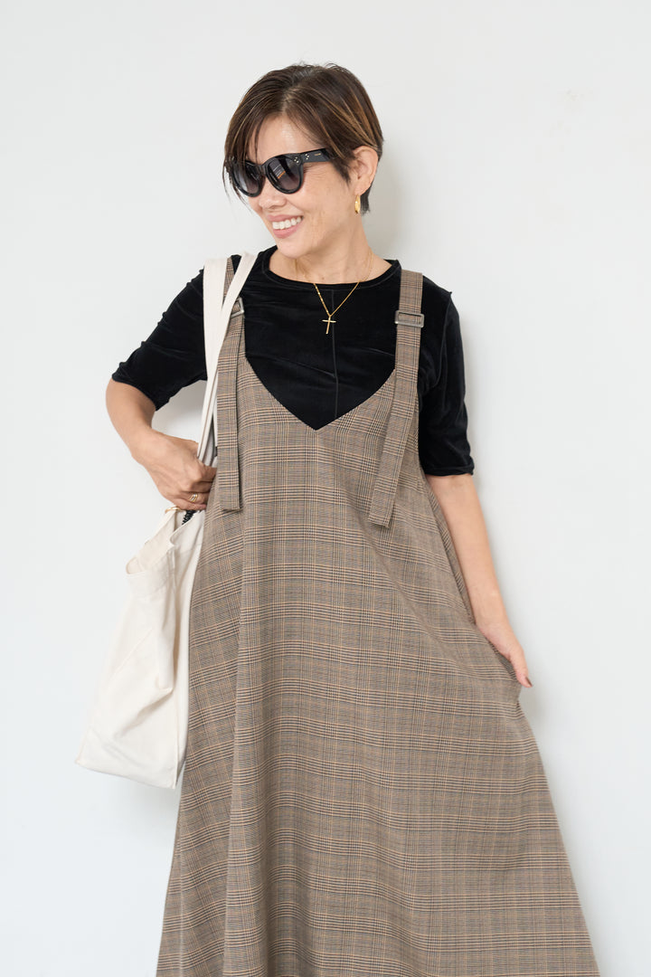 グレンチェックジャンパースカート