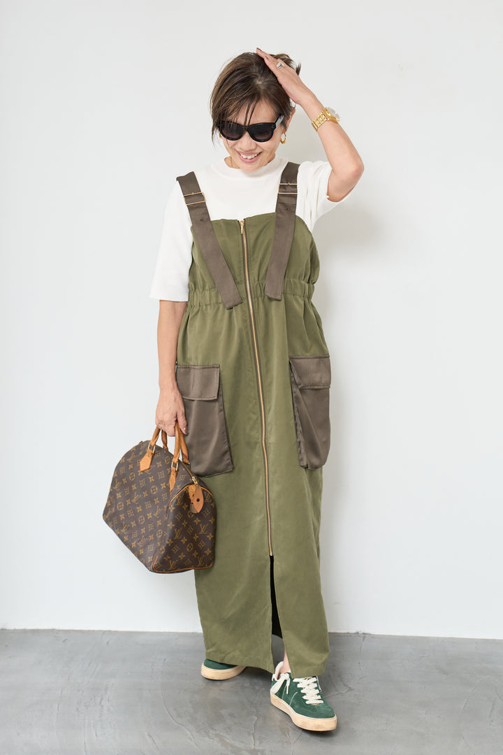 異素材切替ミリタリージャンスカ