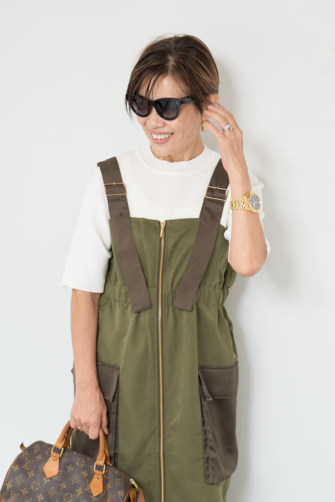 異素材切替ミリタリージャンスカ