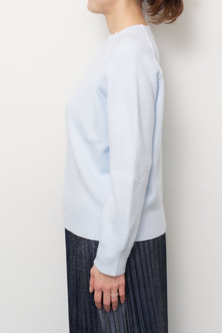 カシミヤ混ラグランスリーブニット