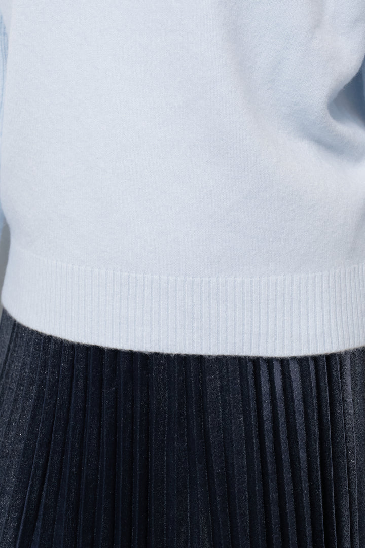 カシミヤ混ラグランスリーブニット