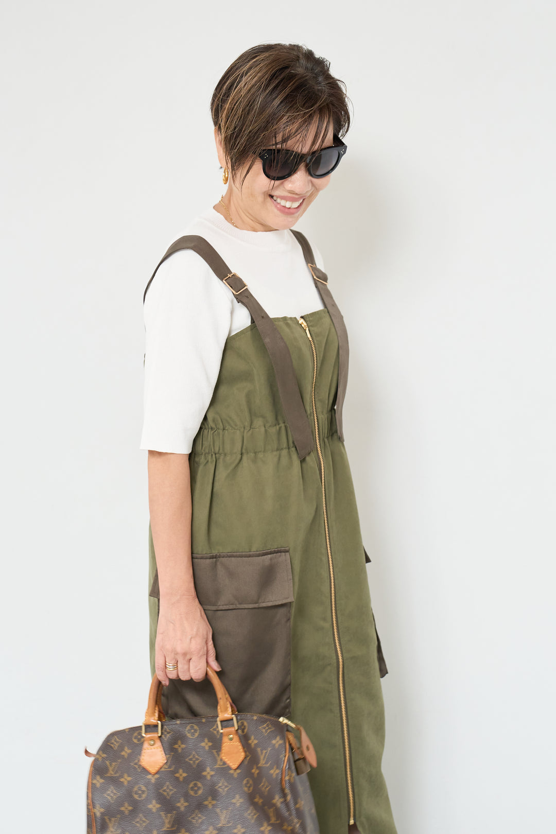 異素材切替ミリタリージャンスカ