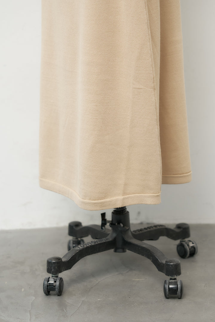【2SET】ハイローヘムトップス＆スカート ニットセットアップ