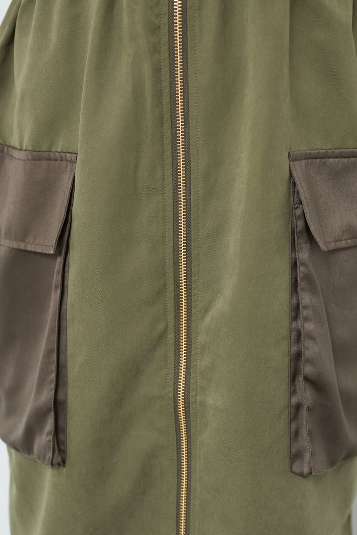 異素材切替ミリタリージャンスカ