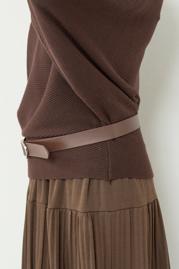 ドルマンニット＋プリーツティアードスカート