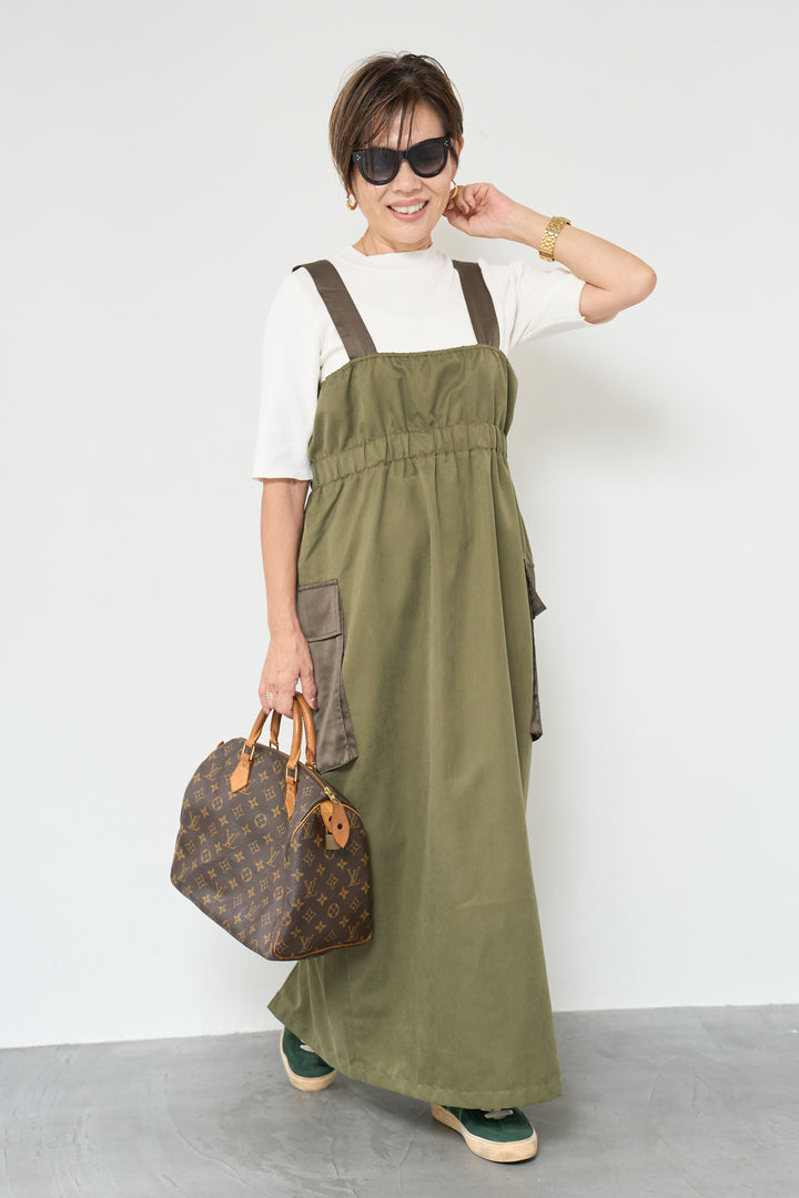 異素材切替ミリタリージャンスカ