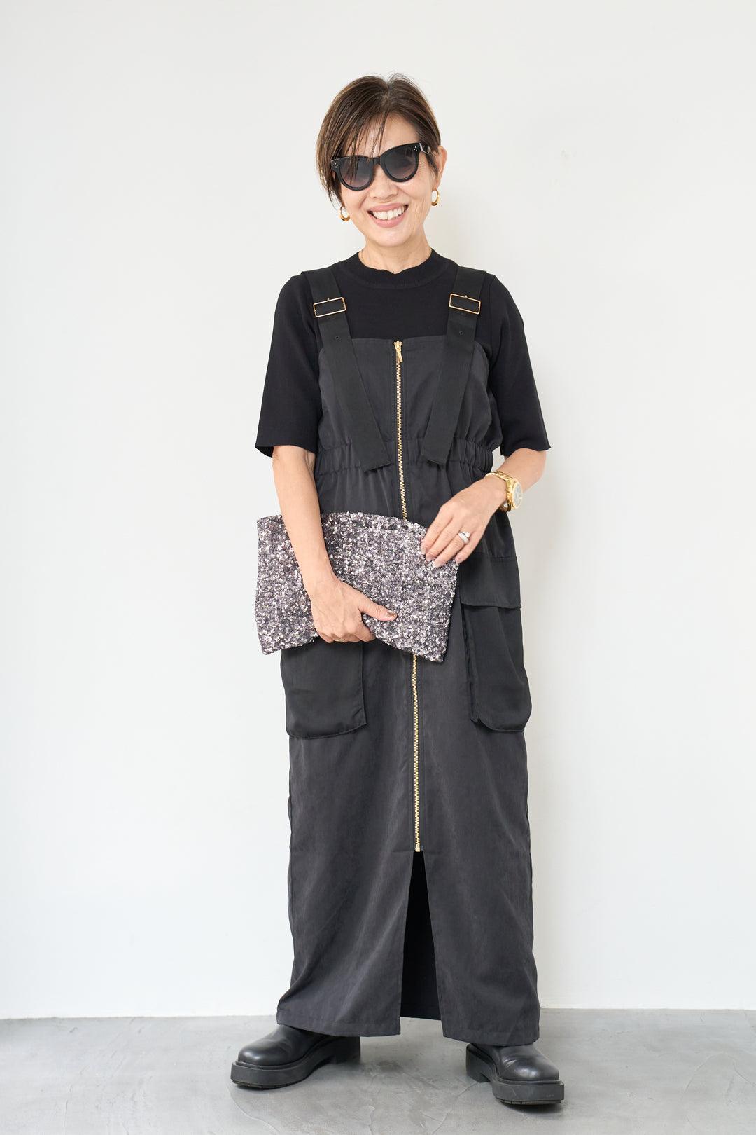 異素材切替ミリタリージャンスカ